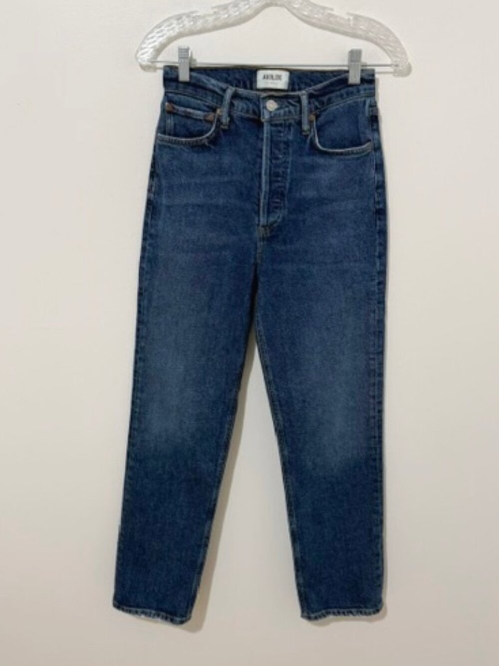 Agolde 90's Pinch Waist Crop Jeans in Blue Size 25